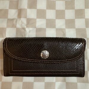 EUC Brighton Elegant Brown Clutch Leather Wallet
